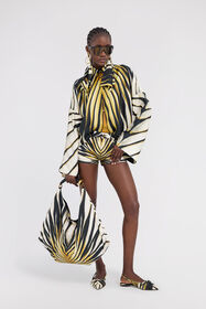 RC Chemise En Soie Imprimé Ray Of Gold RC Chemise En Soie Imprimé Ray Of Gold Or TKT700-4QM33