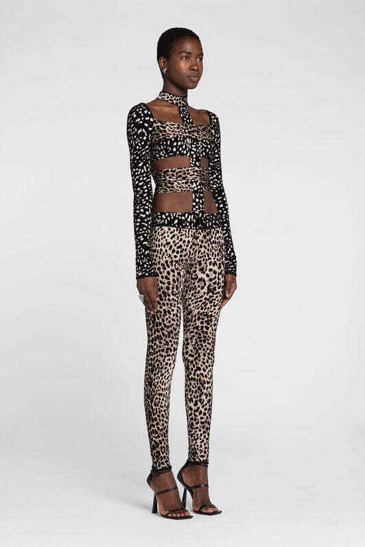 RC Cheetah-Jacquard Cut-Out Bodysuit RC Cheetah-Jacquard Cut-Out Bodysuit NATURALE PWM151-MI150