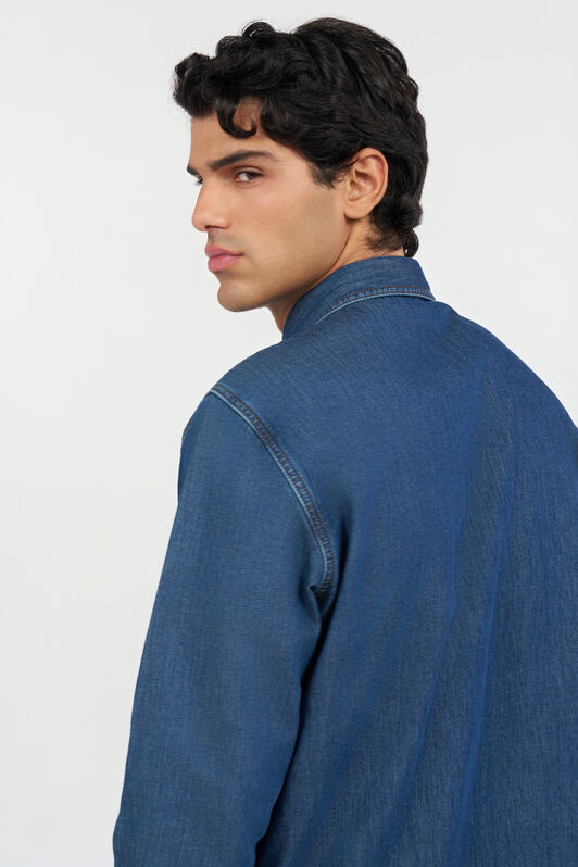 RC Denim Shirt with Monogram RC DARK BLUE QOJ70C-DLO04