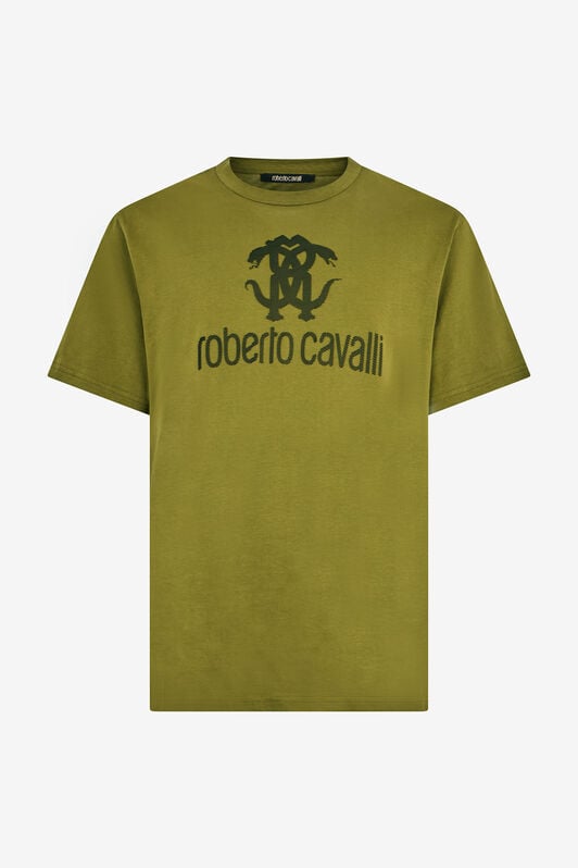 RC Grünes T-Shirt mit Monogram RC RC Grünes T-Shirt mit Monogram RC GREEN OLIVE QOT60D-JD060
