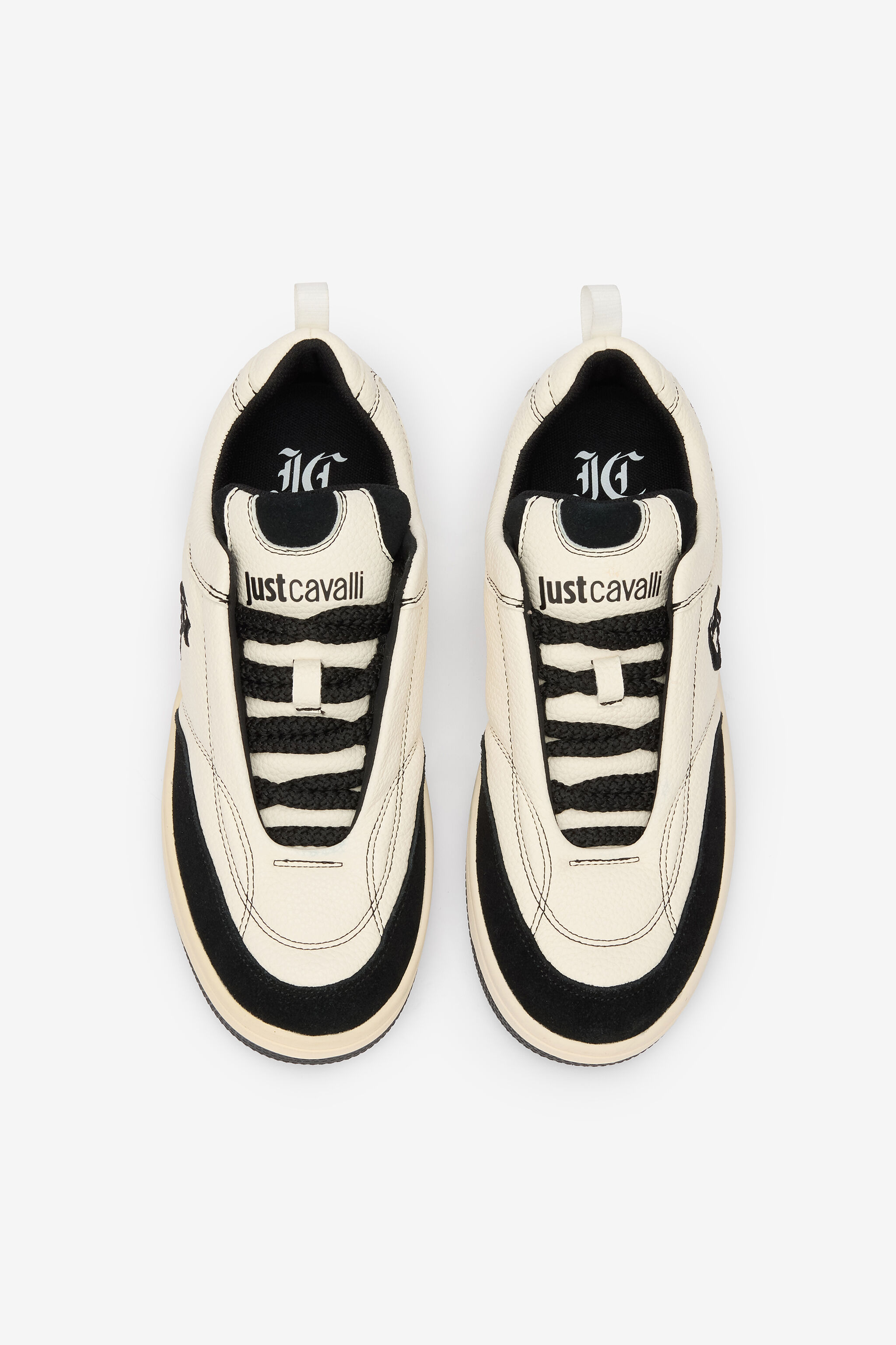 JC White Sneakers With Black Inserts JC White Sneakers With Black Inserts 003+899 VFS064-VF522