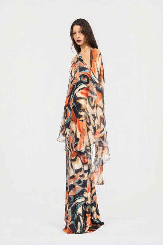 RC Butterfly Print Dress RC Butterfly Print Dress BLACK/MULTICOLOR XQT193-JRT28