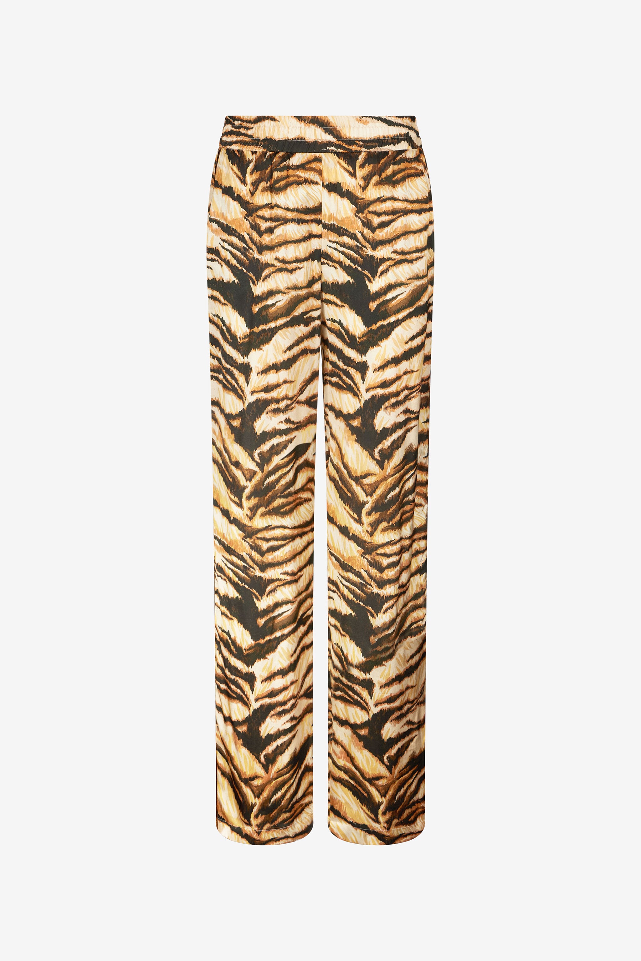 RC High-waisted tiger-print trousers RC High-waisted tiger-print trousers Marrón claro RKT210-SZH36