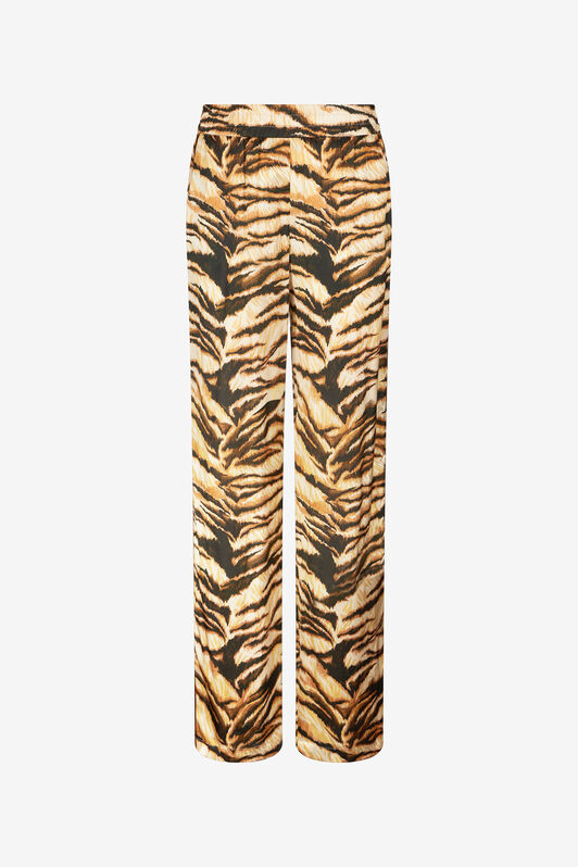 RC High-waisted tiger-print trousers RC High-waisted tiger-print trousers Marrón claro RKT210-SZH36