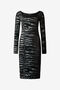 RC Robe À Motif Zèbre Et Tiger Skin RC Robe À Motif Zèbre Et Tiger Skin Noir/Blanc UKT148-CPN50