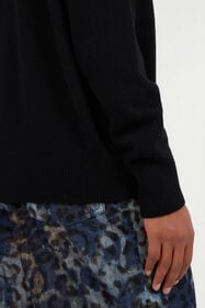 RC Black sweater with Monogram Mirror Snake NERO VKM624-MQ013