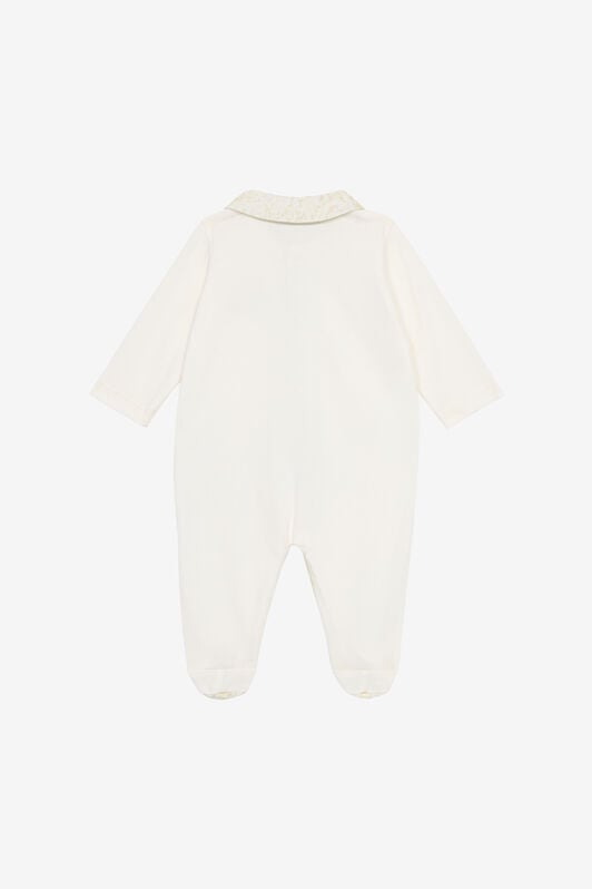JU Cheetah-Print Hat, Bib And Romper Suit Set JU Cheetah-Print Hat, Bib And Romper Suit Set White UJT828-JD001
