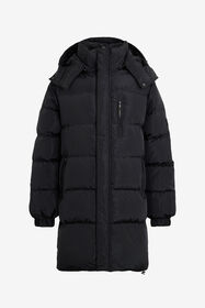 RC Long black down jacket with hood BLACK ROT80F-FY035