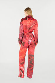 RC Rose-Print Shirt-Style Jumpsuit RC Rose-Print Shirt-Style Jumpsuit Red UKT100-RYN48