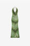 RC Leopard-print halterneck dress RC Leopard-print halterneck dress Light green QKT103-LNF53