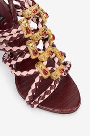 RC Red And White Sandals With Jewel Details ROSSO/BIANCO VWS003-PZ003