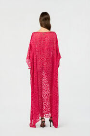 RC Pink Caftan With Tone-On-Tone Animal Print CHERRY SOW00G-VI044