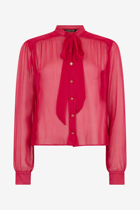 RC Fuchsia Tie-Neck Shirt RC Fuchsia Tie-Neck Shirt CHERRY SOT70Y-SE005