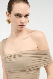 RC Robe Midi Nude Avec Fronces NUDE VWT123-JJ029