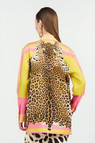 RC Silk Shirt with Cavalli Pop Print YELLOW WQT704-OZR33