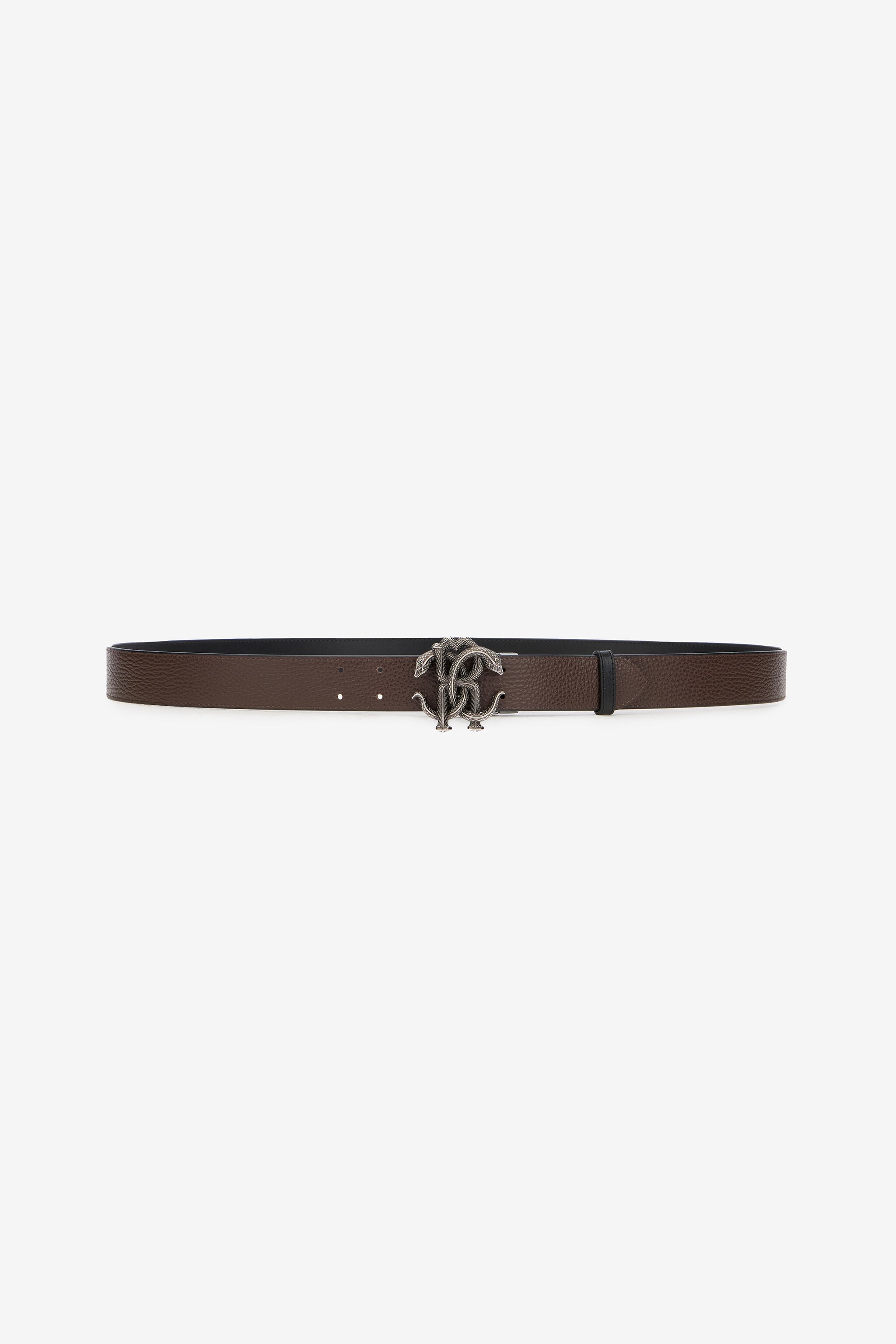 RC Mirror Snake Monogram Logo Belt BLACK/BROWN QOC00B-PZO33