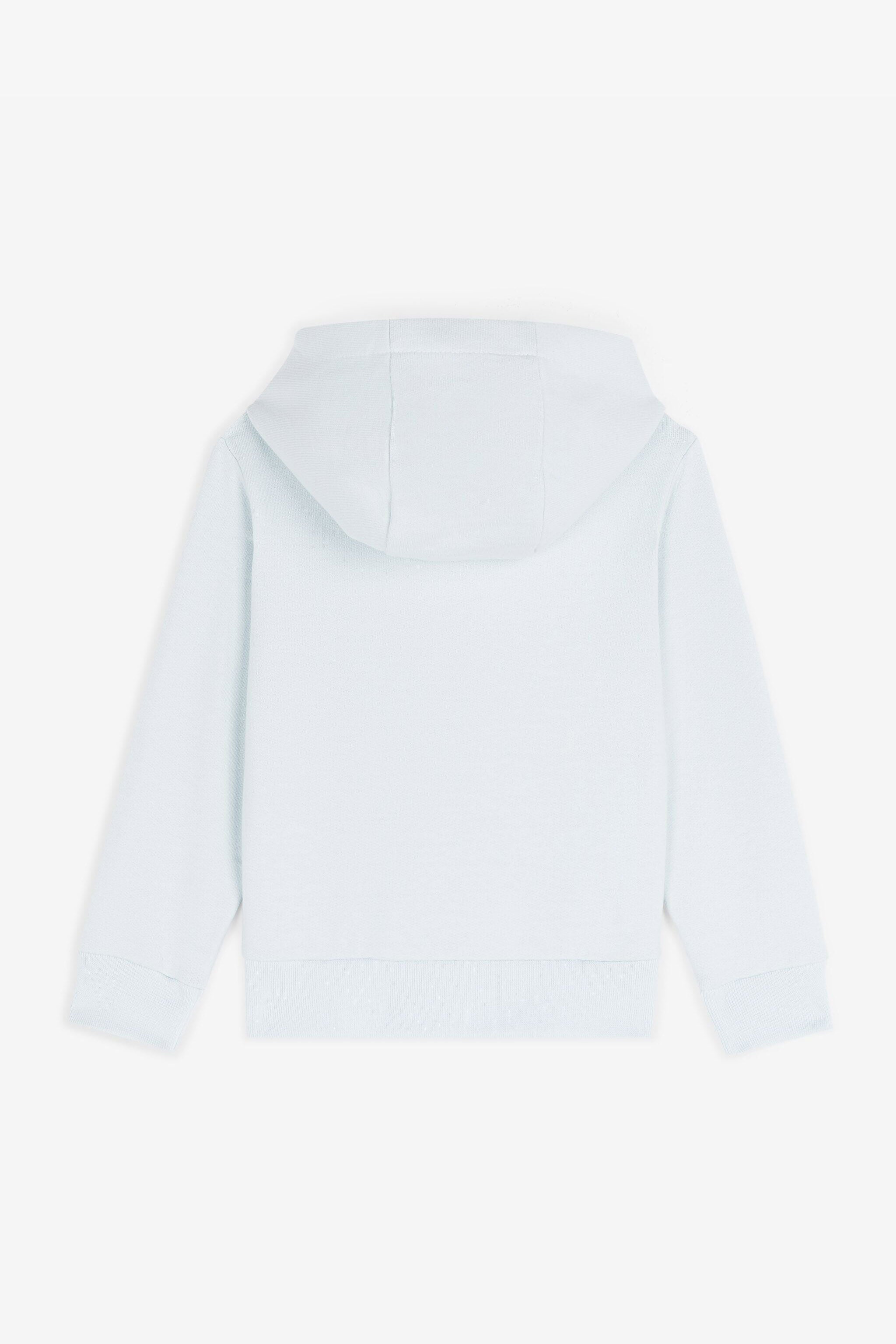 JU Sudadera de algodón con capucha y estampado Teddy Bear JU Sudadera de algodón con capucha y estampado Teddy Bear Azul claro RJT907-CF050