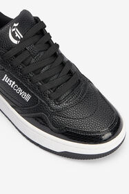 JC Hammered Effect Black Sneakers with Logo 003+929 VFS085-VF613