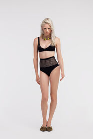 RC Black Mesh High Waist Bikini Black SYW014-MA001