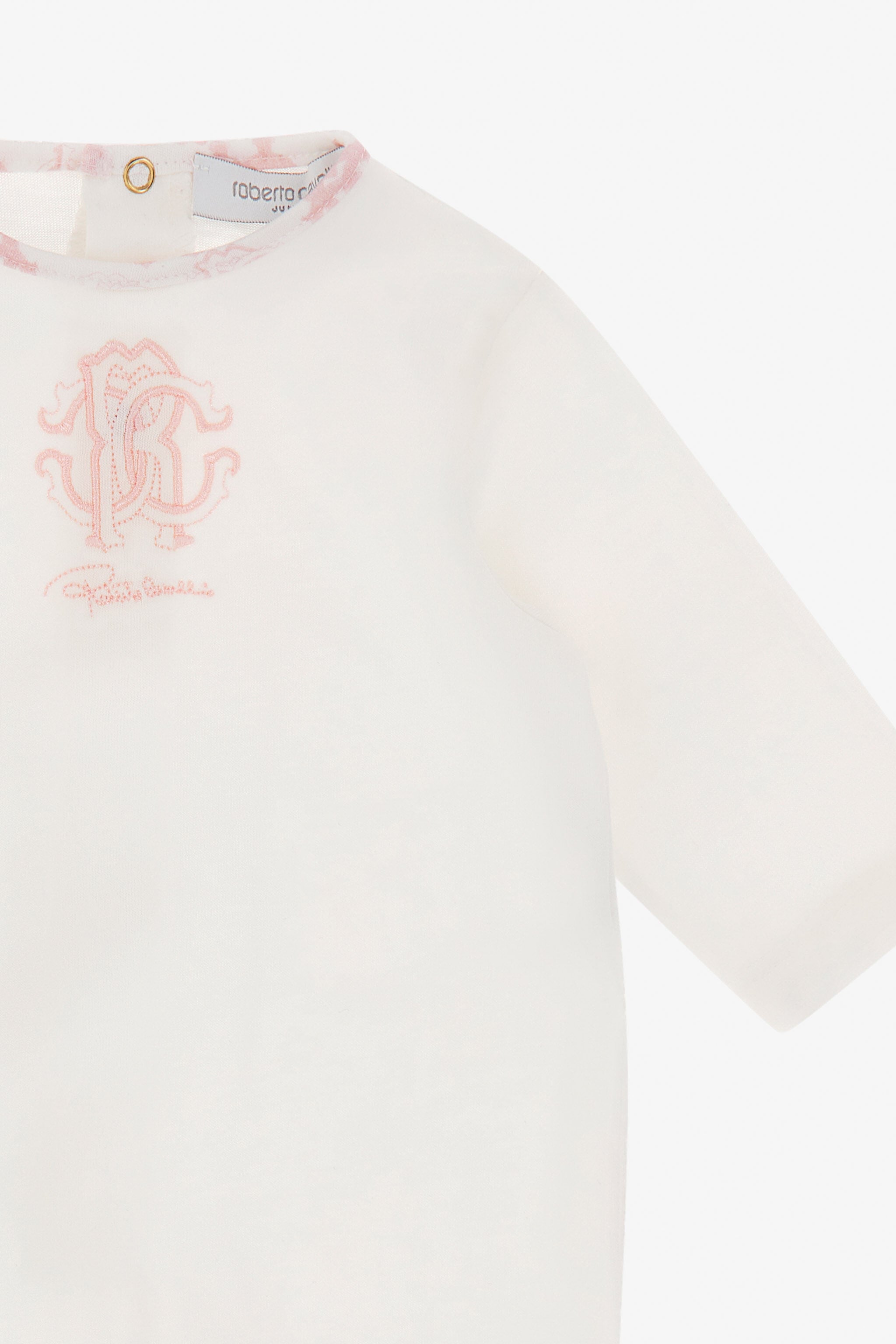 JU RC Monogram-Stickerei Babygrow-Set JU RC Monogram-Stickerei Babygrow-Set Rosa TJT803-JD001