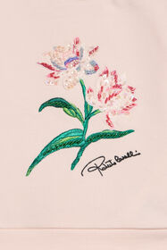 JU Sudadera floral con ribete de leopardo PINK H/G.N XJT66C-CF050