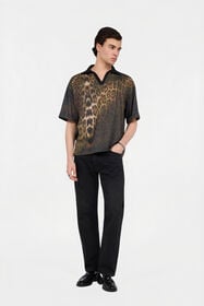 RC Jaguar Print Polo Shirt DARK GREEN/BLACK XNT64E-3HT31