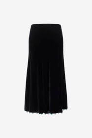 RC Beaded-trim high-waisted skirt Negro RKR304-VL067