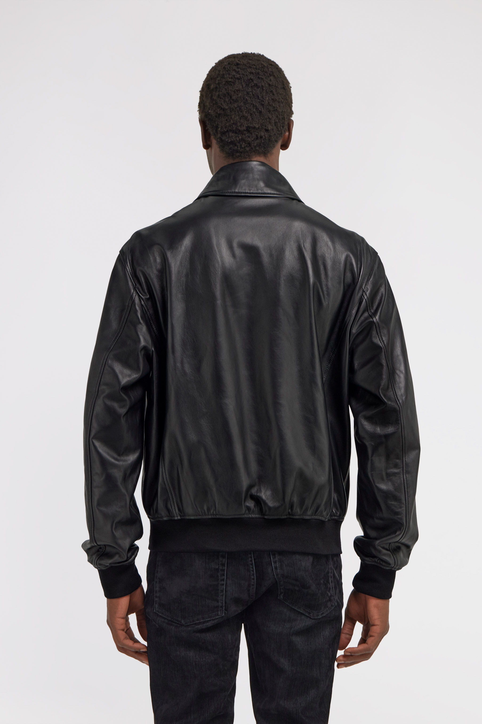 RC Leather Bomber Jacket RC Leather Bomber Jacket Black SRP400-PN504