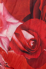 RC Abito Lungo Stampa Rose E Cut-Out Rosso UKT158-CTN48