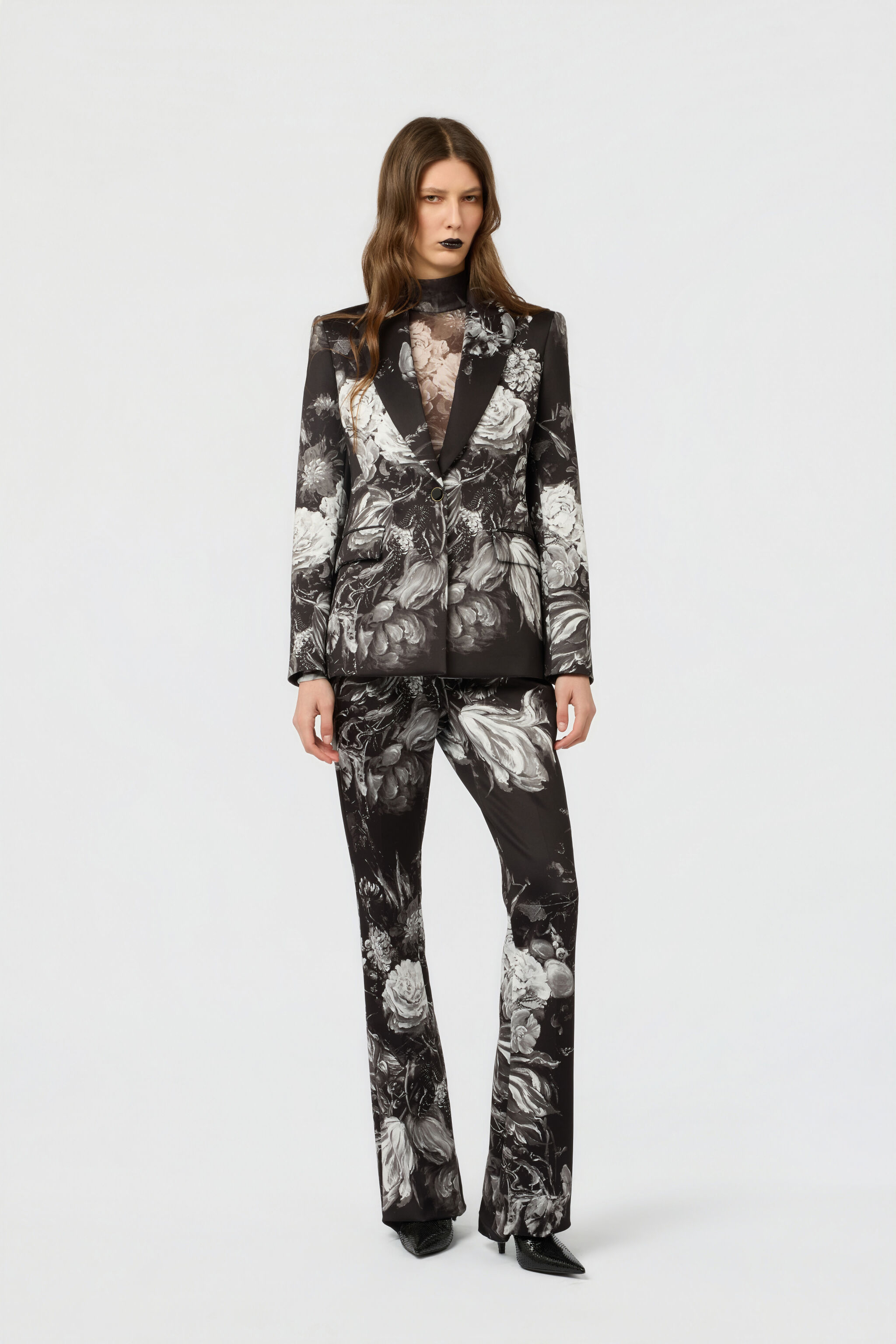 RC Fiammingo Flowers Print Jacket RC Fiammingo Flowers Print Jacket BLACK/GREY XWT401-NVT77