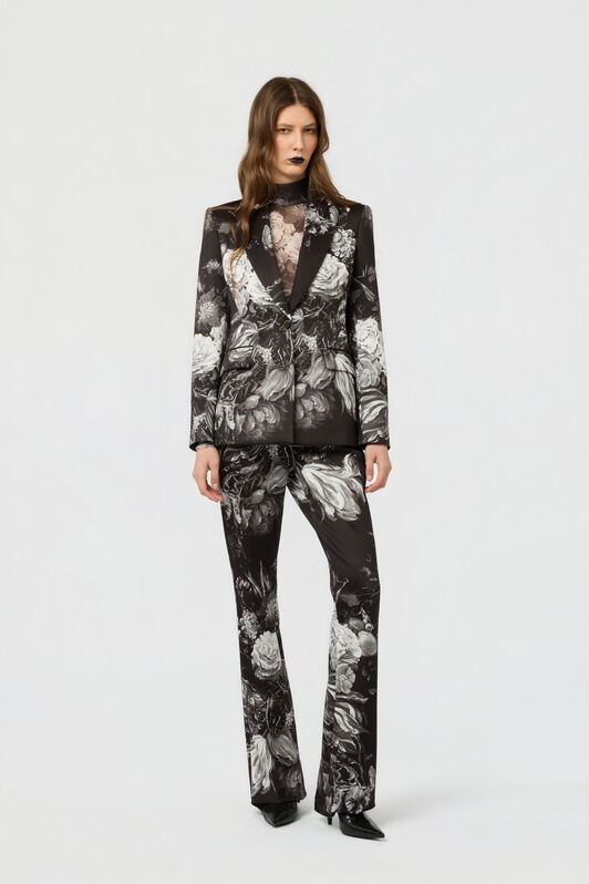RC Fiammingo Flowers Print Jacket RC Fiammingo Flowers Print Jacket BLACK/GREY XWT401-NVT77