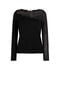 RC Floral-Knit Lace-Insert Top RC Floral-Knit Lace-Insert Top BLACK KQM610-MI001