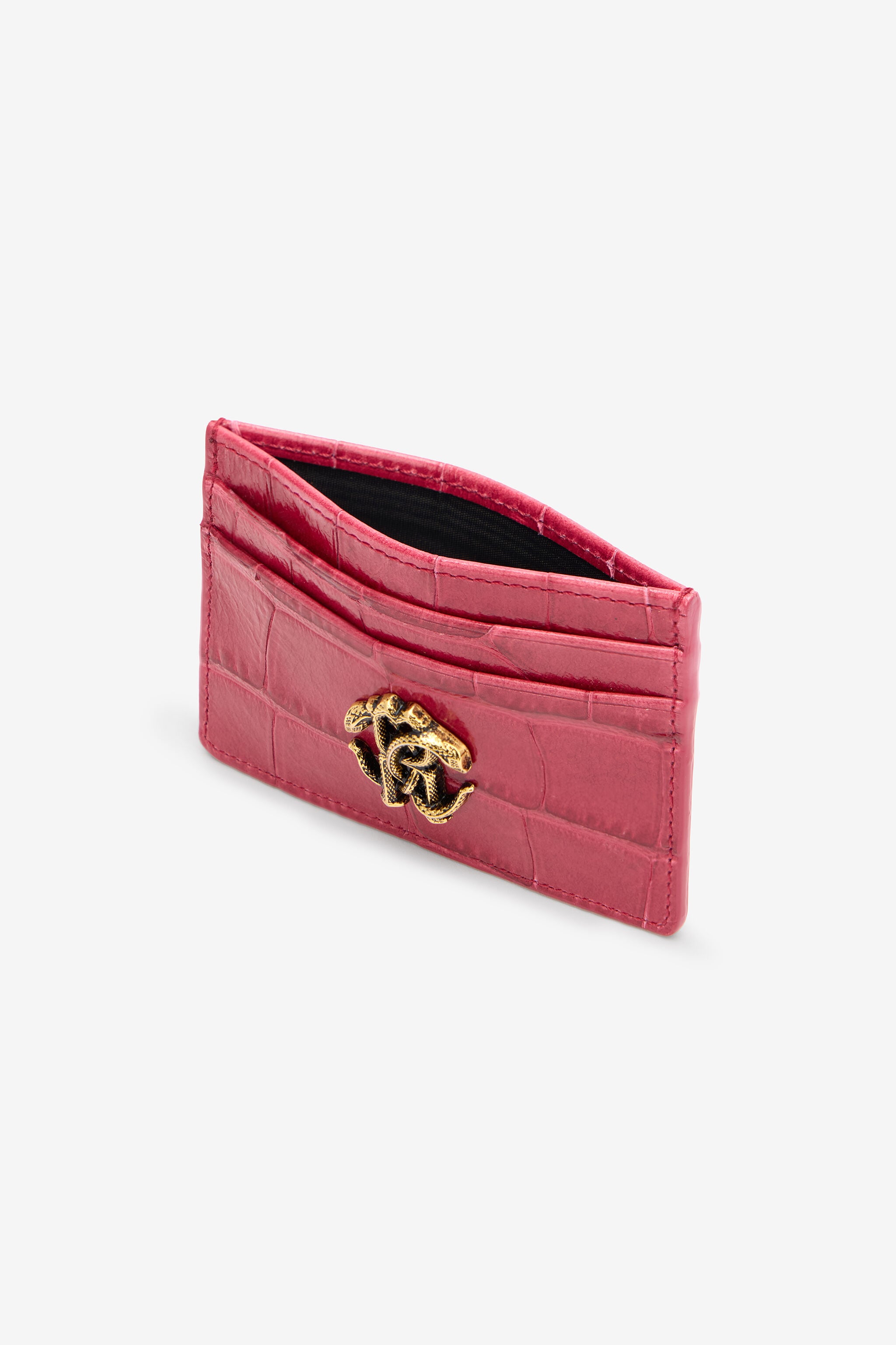RC Crocodile Effect Card Holder ROSA ANTICO 112309 SKA004-PZ975