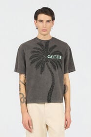JC Black T-shirt With Tiger Palm Graphic BLACK WFT057-WF087