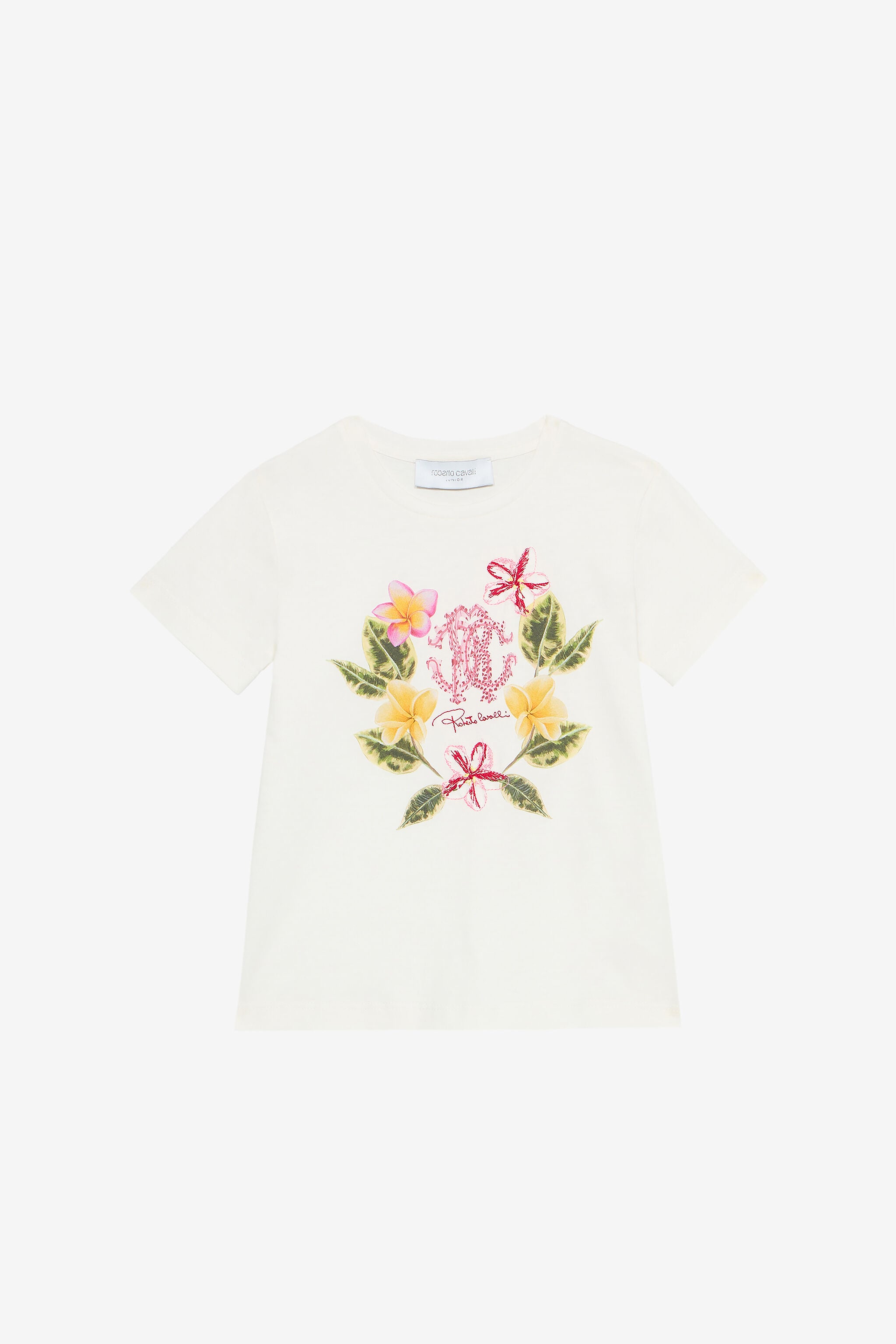 JU T-Shirt With Floral Print JU T-Shirt With Floral Print White UJT62G-JD001