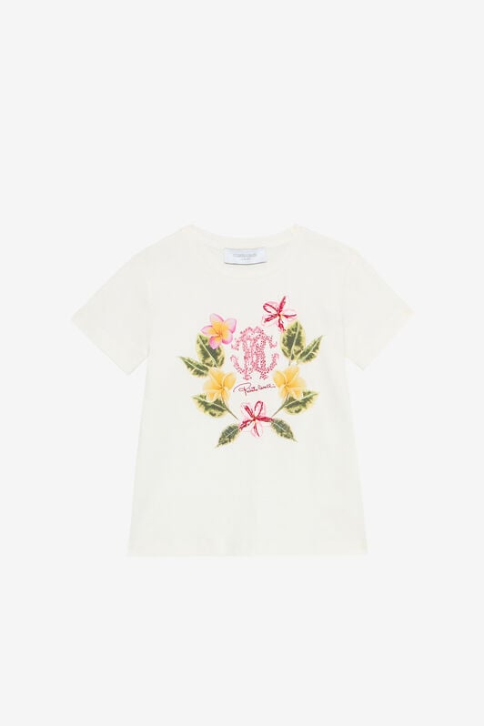 JU T-Shirt With Floral Print JU T-Shirt With Floral Print White UJT62G-JD001