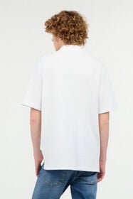JC Polo Shirt With Embossed JC Monogram White UFT025-UF045