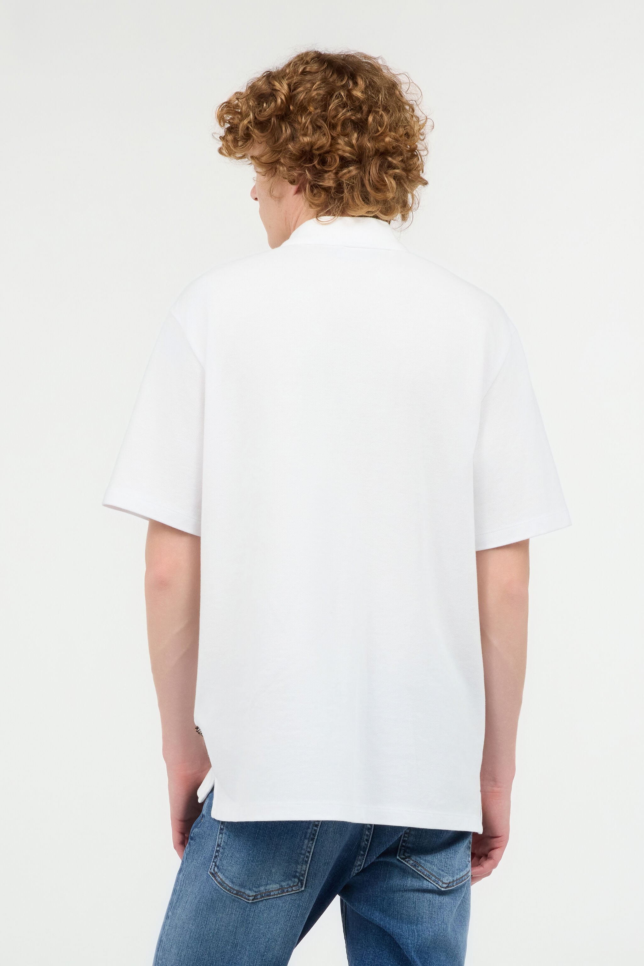 JC Polo Shirt With Embossed JC Monogram JC Polo Shirt With Embossed JC Monogram White UFT025-UF045
