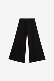 JU Schwarze Wide-Leg-Hose BLACK XJT21Y-CF050
