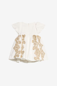 JU Vestido dorado con apliques IVORY XJT10S-KU014