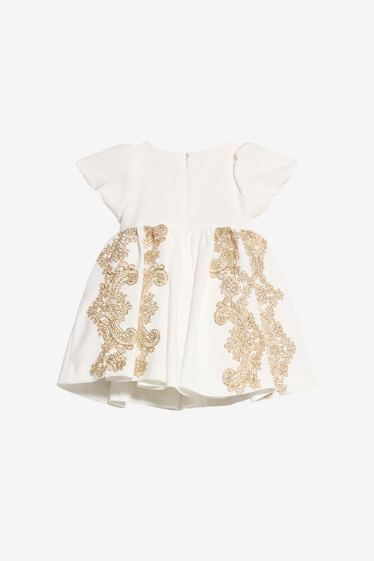 JU Vestido dorado con apliques JU Vestido dorado con apliques IVORY XJT10S-KU014