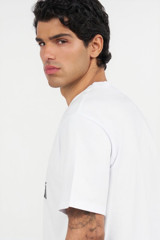 RC White T-Shirt with Monogram RC RC White T-Shirt with Monogram RC WHITE QOT60D-JD060