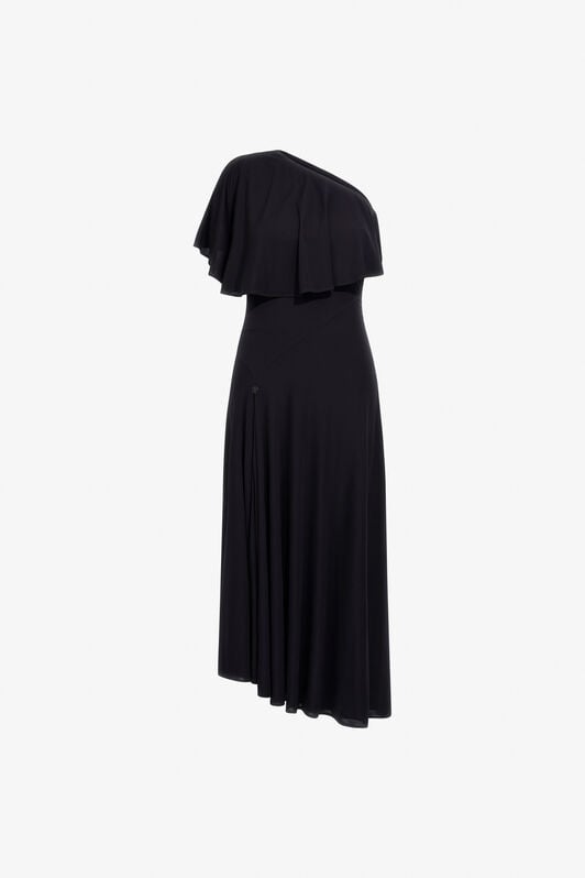 RC One-shoulder dress with RC RC One-shoulder dress with RC Black NOT10C-VI012