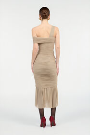 RC Robe Midi Nude Avec Fronces NUDE VWT123-JJ029