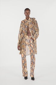 RC Python Print Shirt Dress Brown UWT160-OPN93