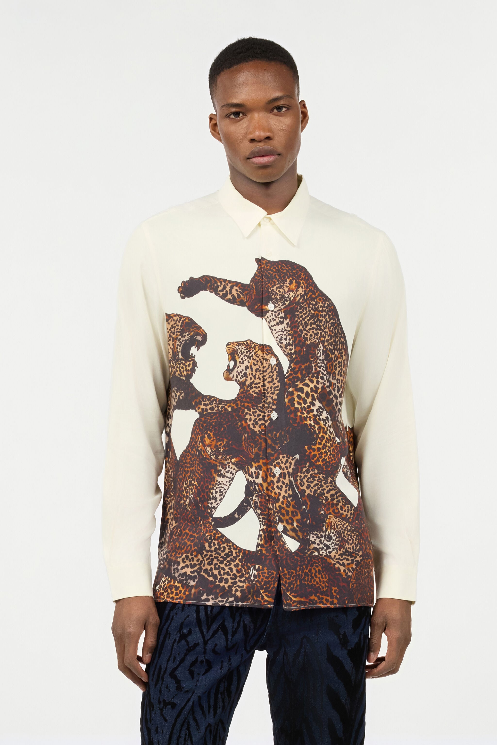 JC Just Cavalli Shirt JC Just Cavalli Shirt Ivory TFM010-TF081