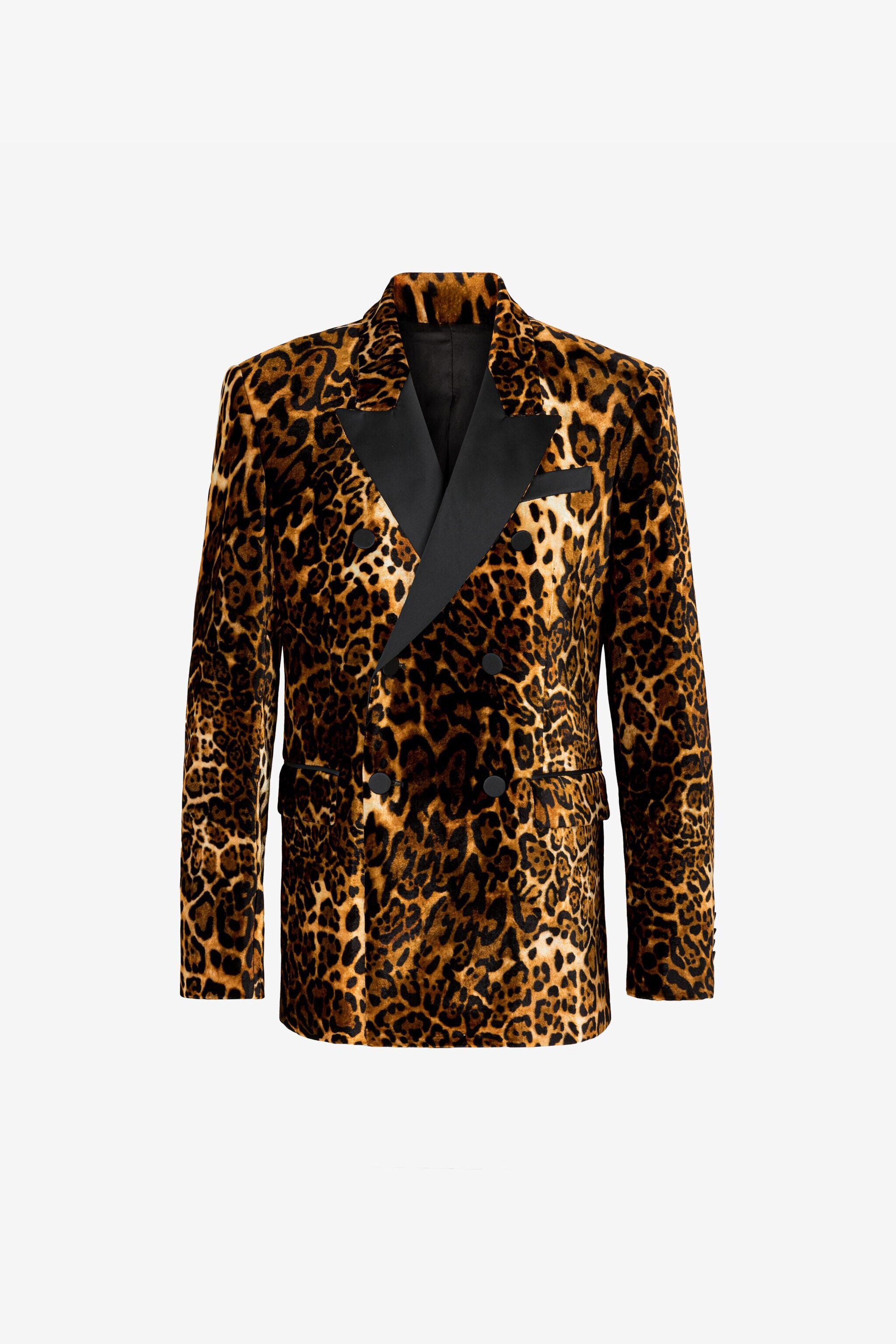 RC Sakko mit Leoparden-Print RC Sakko mit Leoparden-Print Dunkelbraun RRT420-3RF40