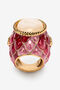 RC Bague De Cocktail Avec Écailles Et Pierre RC Bague De Cocktail Avec Écailles Et Pierre Rose UKG012-AM522