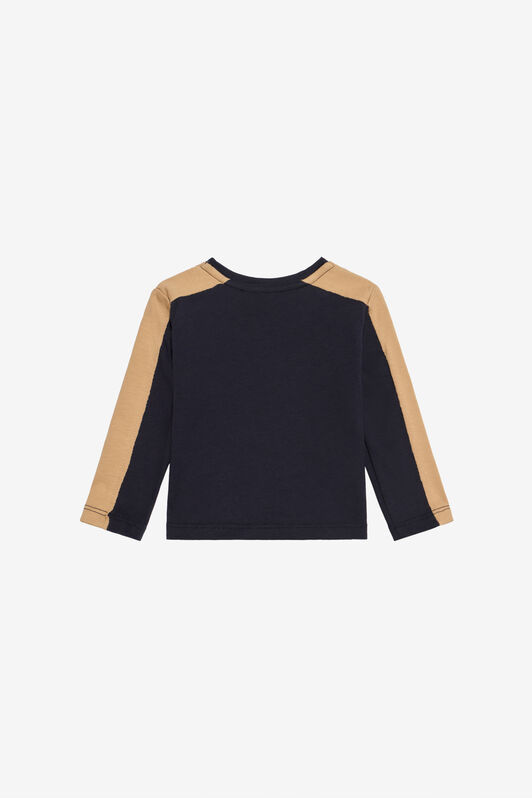 JU Navy and Beige Long-Sleeve T-Shirt JU Navy and Beige Long-Sleeve T-Shirt BLUE M/B.M XJT61S-JD003