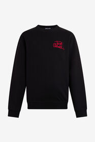 JC Crewneck sweatshirt with embroidered logo BLACK VFT097-VF141